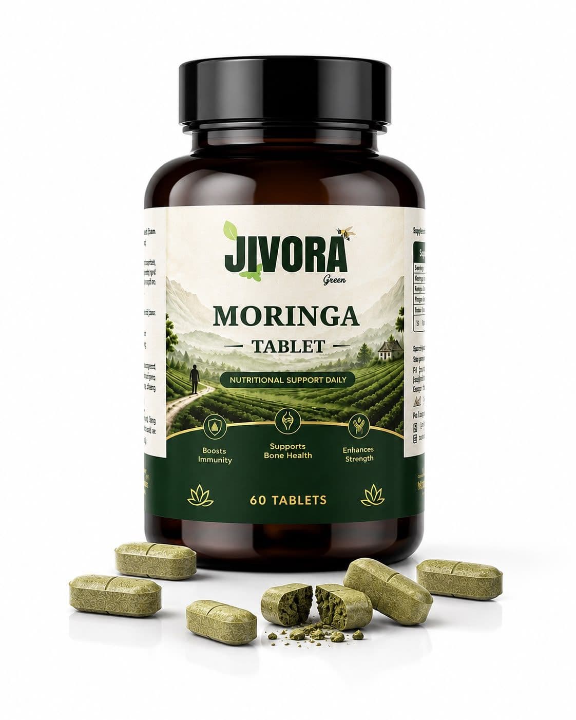 Jivora Green Moringa Tablet